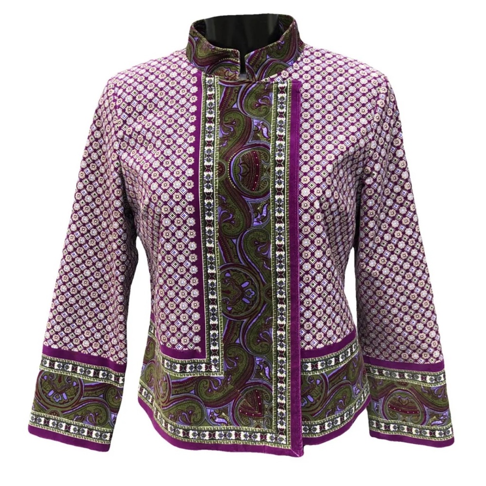 Isaac Mizrahi for Target Velvet Short Jacket Size Small